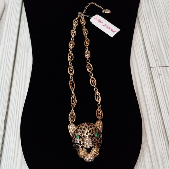 Betsey Johnson Leopard Pendant Necklace